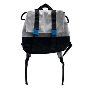 Original Use Target Gray Black Blue Canvas Buckle Flap Lightweight Backpack Bag